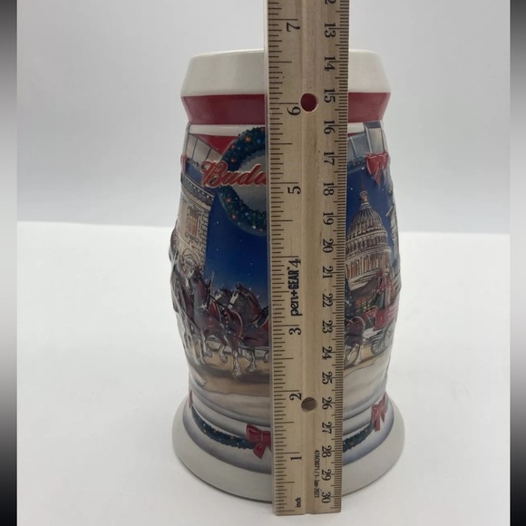 2001 Budweiser Clydesdale "Holiday at the Capitol" Christmas Stein - Picture 14 of 16